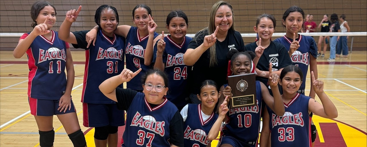 A Team Volleyball Wins Clovis West Area Tournament